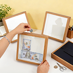 4Pcs Plywood Money Box Photo Frames&nbsp;ODIS-WA0001-16B