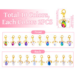 Teardrop Glass Pendant Decoration&nbsp;PALLOY-TAC0128