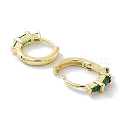 Brass Pave Cubic Zirconia Hoop Earrings for Women&nbsp;EJEW-L269-135G
