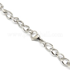 Tarnish Resistant Fashionable 304 Stainless Steel Side Twisted Chain Necklaces&nbsp;STAS-A028-N073P