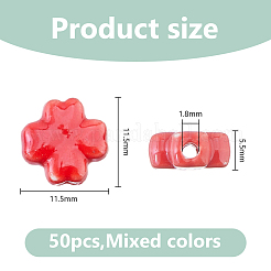50Pcs Handmade Porcelain Beads&nbsp;PORC-DC0001-17