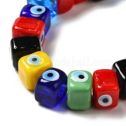Handmade Evil Eye Lampwork Beads Strands&nbsp;LAMP-G154-04A