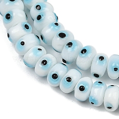 Handmade Evil Eye Lampwork Beads Strands&nbsp;LAMP-A007-02A-02