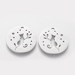 Non-Tarnish 304 Stainless Steel Kitten Pendants&nbsp;A-STAS-S105-T469