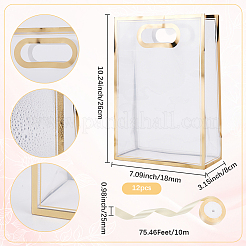 12Pcs Rectangle Plastic Gift Bags&nbsp;ABAG-SP0001-07D