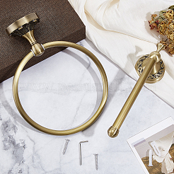 Brass Wall Mounted Towel Ring Holder & Toilet Paper Holders Sets&nbsp;AJEW-TW0001-18