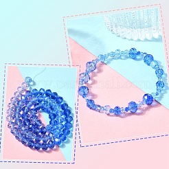 6 Styles Gradient Color Transparent Painted Glass Beads Strands&nbsp;DGLA-YW0001-28A