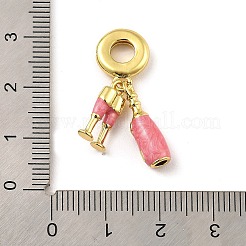 Rack Plating Brass Micro Pave Cubic Zirconia Pendant&nbsp;KK-H456-08G