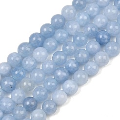 Natural Dyed White Jade Beads Strands&nbsp;GG-CBAEB22-B01-6mm-01
