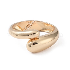 Alloy Teardrop Hinged Cuff Bangles for Women&nbsp;BJEW-A144-02G