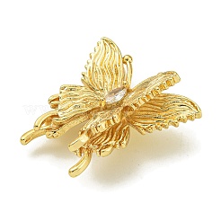 Rack Plating Brass Micro Pave Cubic Zirconia Beads&nbsp;KK-K386-20G