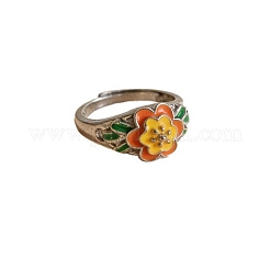 Adjustable Alloy Enamel Finger Rings for Women&nbsp;WGFF340-01
