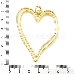 Heart Rack Plating Brass Big Pendants&nbsp;KK-Z067-10G