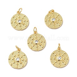 Rack Plating Brass Micro Pave Clear Cubic Zirconia Pendants&nbsp;LS-KK-H431-21G
