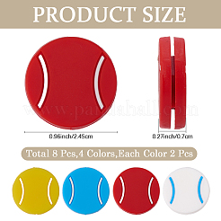 8Pcs 4 Colors Tennis Shape Silicone Tennis Racquet Dampener&nbsp;AJEW-CN0005-03