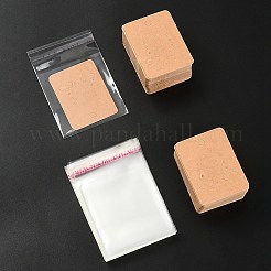 50Pcs Rectangle Blank Paper Earring Display Cards&nbsp;EDIS-YW0001-02
