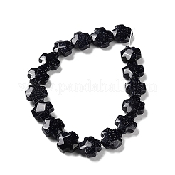 Synthetic Blue Goldstone Beads Strands&nbsp;G-K357-C09-01