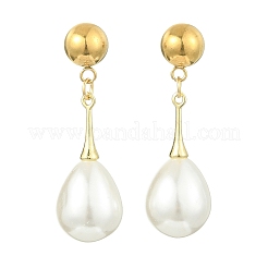 Shell Pearl Beads Dangle Stud Earrings&nbsp;EJEW-JE07034