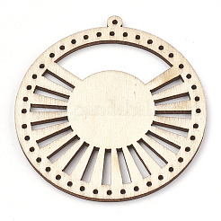 Undyed Wood Chandelier Component Links&nbsp;X-WOOD-T008-44
