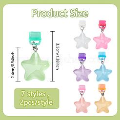 14Pcs 7 Colors Plastic Mobile Dustproof Plugs&nbsp;HJEW-DC00082