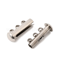 304 Stainless Steel Slide Lock Clasps&nbsp;STAS-F350-01B-P