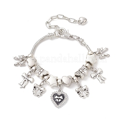 European Style Alloy & Brass Charm Bracelets&nbsp;BJEW-JB13264