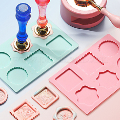 3Pcs 3 Color Square & Round & Flower Silicone Wax Melt Molds&nbsp;DIY-DR0001-35