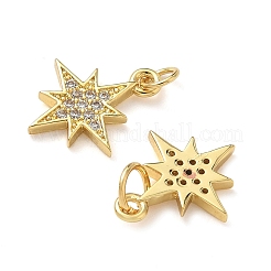 Brass Micro Pave Cubic Zirconia Pendants&nbsp;KK-P326-15G