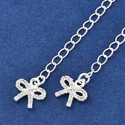 Brass Micro Pave Cubic Zirconia Ends with Chains&nbsp;KK-U043-06S
