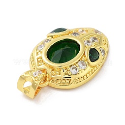 Brass Micro Pave Cubic Zirconia Pendants&nbsp;KK-F877-11G