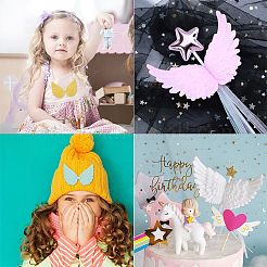 40Pcs 5 Colors Cloth Patches&nbsp;DIY-GF0005-06