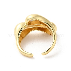 Brass Open Cuff Rings&nbsp;RJEW-P098-05G
