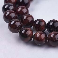 Natural Red Tiger Eye Stone Bead Strands&nbsp;X-G-R193-08-8mm