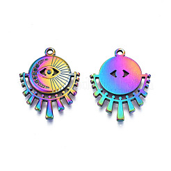 Rack Plating 304 Stainless Steel Pendant Rhinestone Settings&nbsp;STAS-N098-055