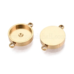 304 Stainless Steel Connector Cabochon Settings&nbsp;STAS-Q113-33B-G