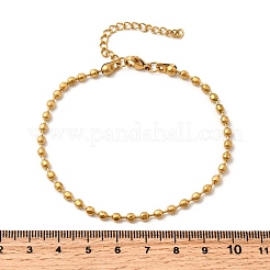 304 Stainless Steel Ball Chain Bracelets for Women&nbsp;X-BJEW-B140-04G