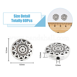 60Pcs Tibetan Style Alloy Beads&nbsp;TIBE-DC0001-03