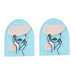 Translucent Cellulose Acetate(Resin) Pendants&nbsp;X-KY-T040-39