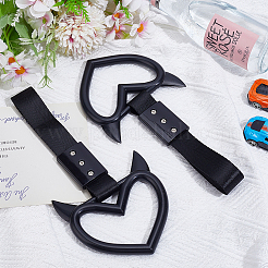 2Pcs ABS Plastic Devil Heart Rear Bumper Warning Handle Ring&nbsp;HJEW-SP0001-51D