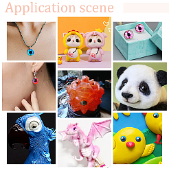 2 Bags Half Round/Dome Dragon Eye Pattern Glass Flatback Cabochons for DIY Projects&nbsp;GGLA-PH0001-36