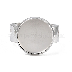 Hollow Heart 304 Stainless Steel Cuff Ring Components&nbsp;SA-CBA82C8-02D-P