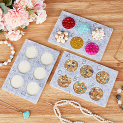 6-Hole Felt Bead Design Boards&nbsp;TOOL-WH0127-38C