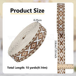 10 Yards Rhombus Pattern Polyester Ribbon&nbsp;OCOR-OC0001-90A