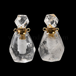 Natural Mixed Gemstone Perfume Bottle Pendants&nbsp;G-B149-02G