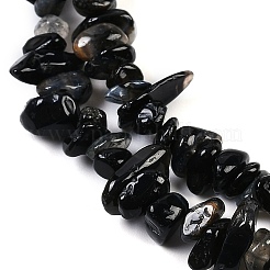 Dyed & Heated Natural Black Agate Beads Strands&nbsp;G-G905-21