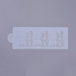 Eco-Friendly Food Grade Plastic Templates Spray Cake Molds&nbsp;DIY-G020-21