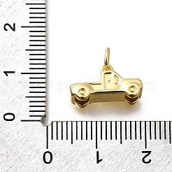 Brass Micro Pave Cubic Zirconia Charms&nbsp;KK-P295-13G