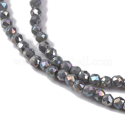 Transparent Electroplate Glass Beads Strands&nbsp;EGLA-H107-01A-B07