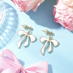 2Pairs Bowknot Alloy Enamel Dangle Stud Earrings&nbsp;EJEW-JE06448