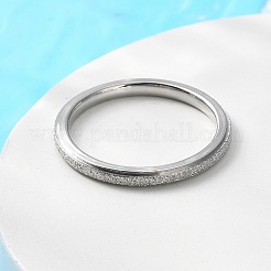 Non-Tarnish Textured 201 Stainless Steel Simple Thin Finger Ring for Women&nbsp;RJEW-I089-26P